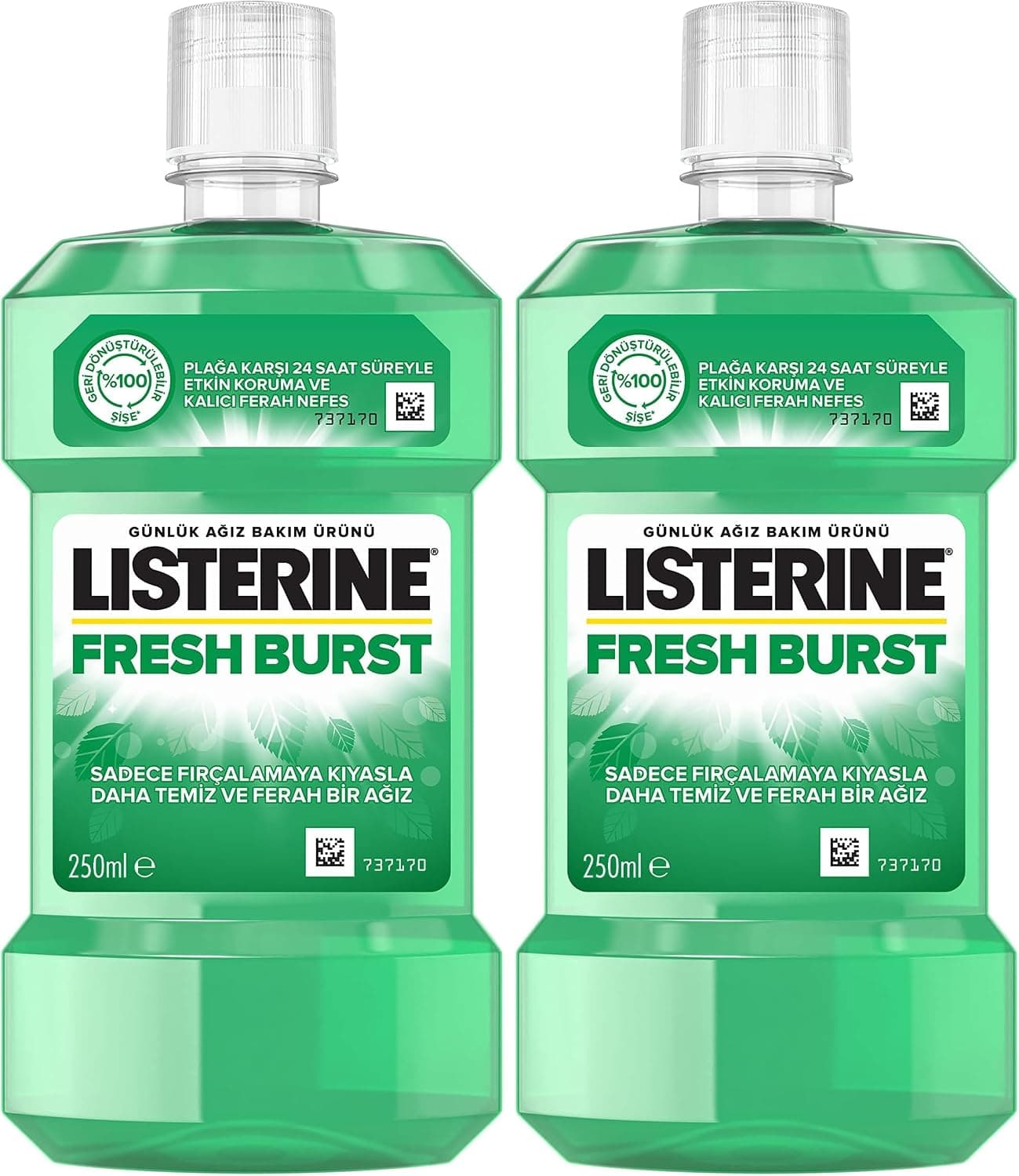 محصول مراقبت از دهان Listerine Fresh Burst با فرمول ضدباکتری مقابلهکننده با تشکیل پلاک 250ml محصول مراقبت از دهان Listerine Fresh Burst با فرمول ضدباکتری مقابلهکننده با تشکیل پلاک 250ml
