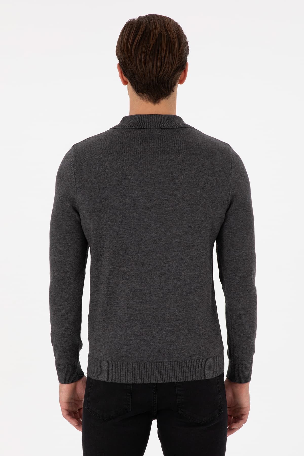 پلیور مردانه U.S. Polo Assn. اسلیم فیت نیم زیپ آنتراسیت ملانژ بیسیک مدل 50297066-VR081 پلیور مردانه U.S. Polo Assn. اسلیم فیت نیم زیپ آنتراسیت ملانژ بیسیک مدل 50297066-VR081