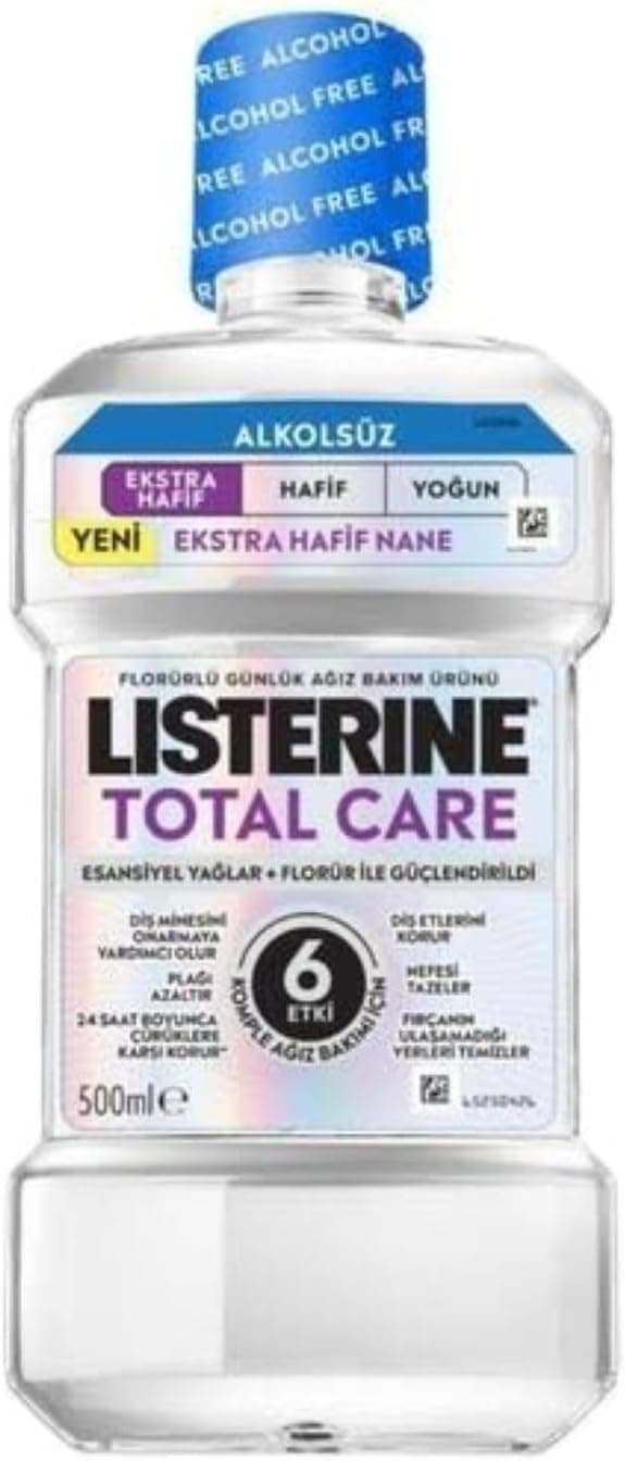 دهانشویه Listerine Total Care با طعم بسیار ملایم بدون الکل 250 ml دهانشویه Listerine Total Care با طعم بسیار ملایم بدون الکل 250 ml