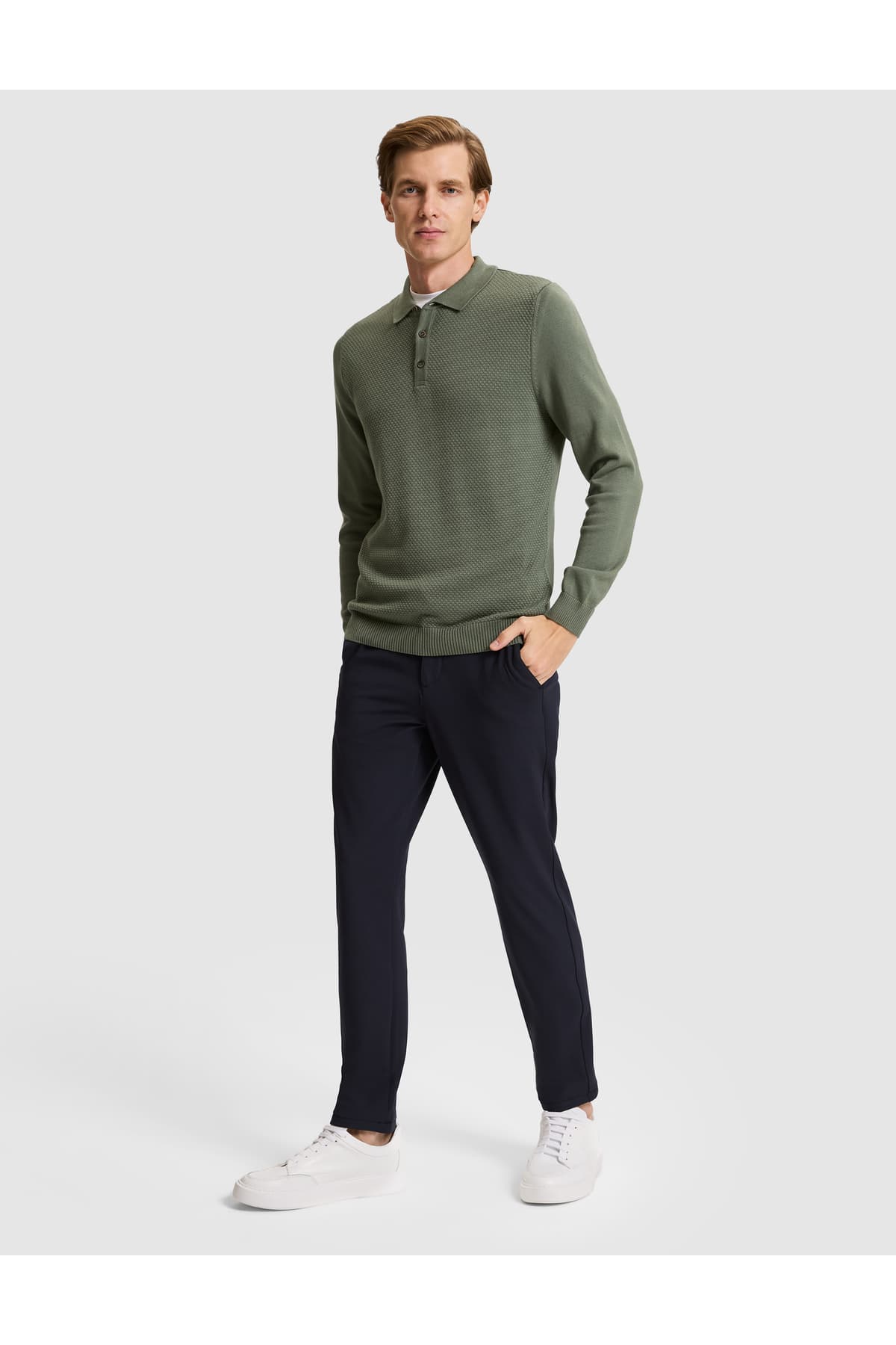 شلوار مردانه Pierre Cardin جاگر کانواس سرمهای اسلیم فیت کمرکش بندی مدل 50317281-VR033 شلوار مردانه Pierre Cardin جاگر کانواس سرمهای اسلیم فیت کمرکش بندی مدل 50317281-VR033