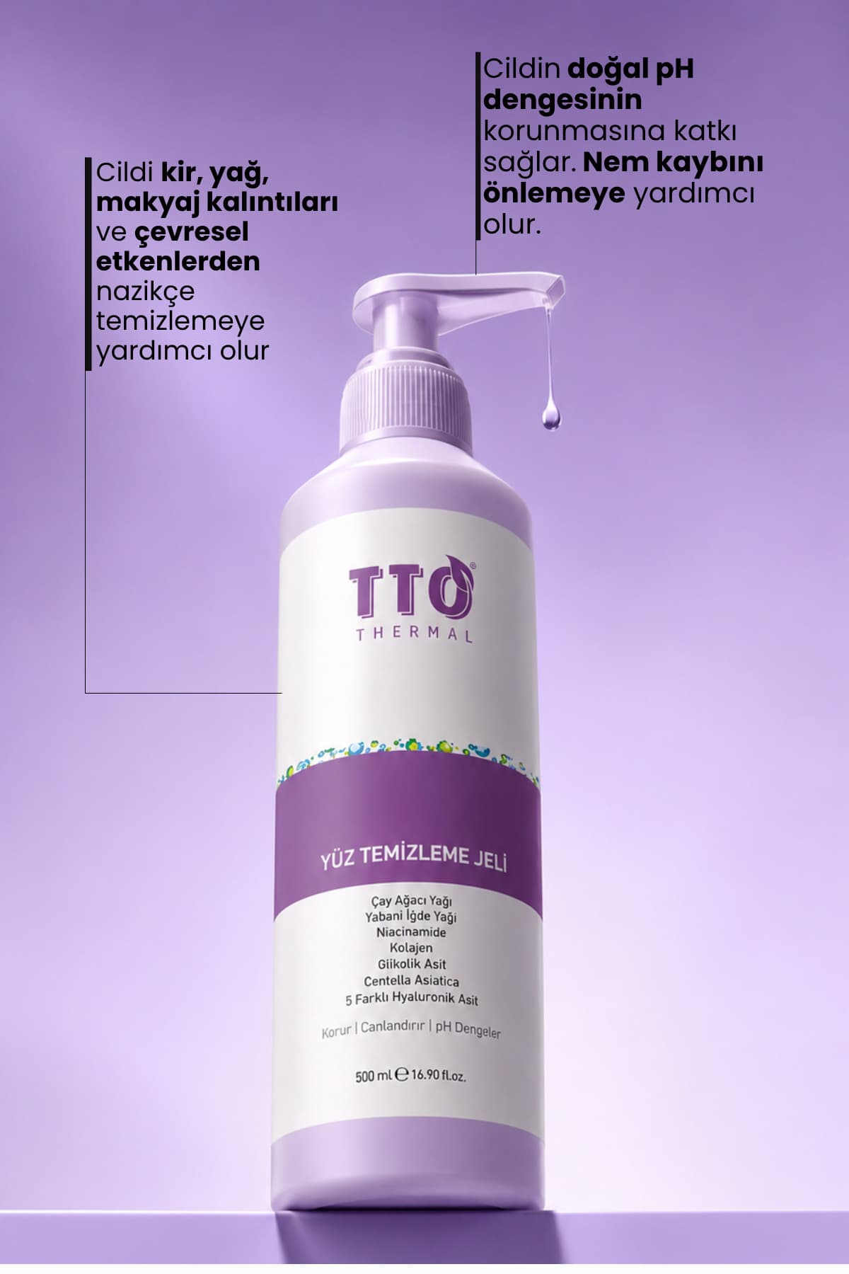 ژل شستشوی صورت TTO 500 ml برای پوست نرمال، آکنهای و رزاسه ژل شستشوی صورت TTO 500 ml برای پوست نرمال، آکنهای و رزاسه