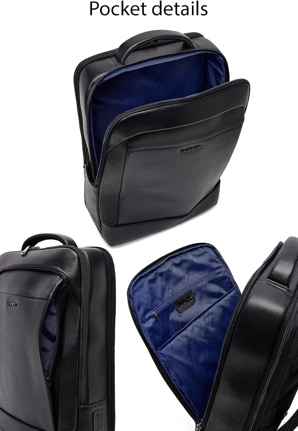 کوله پشتی یونیسکس Derimod D-Pack مشکی چرمی تکنولوژیک مدل 25WBD3005FT کوله پشتی یونیسکس Derimod D-Pack مشکی چرمی تکنولوژیک مدل 25WBD3005FT