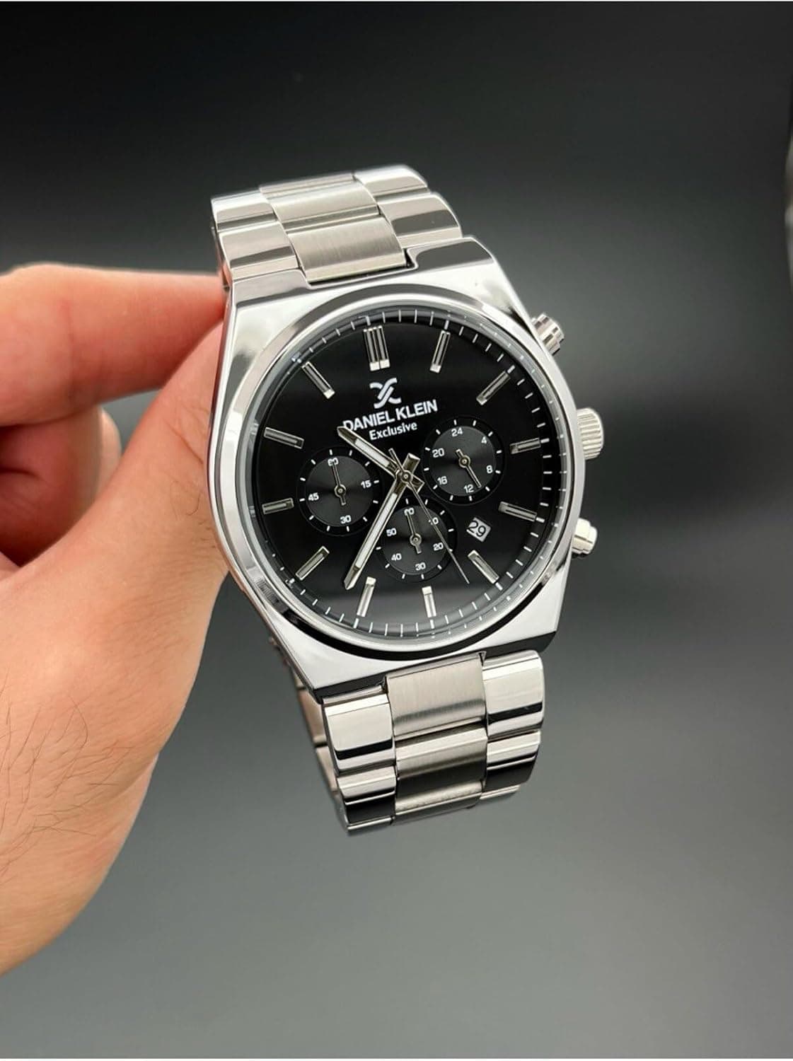 ساعت مچی مردانه Daniel Klein Exclusive Chronograph نقرهای مشکی سفید ساعت مچی مردانه Daniel Klein Exclusive Chronograph نقرهای مشکی سفید