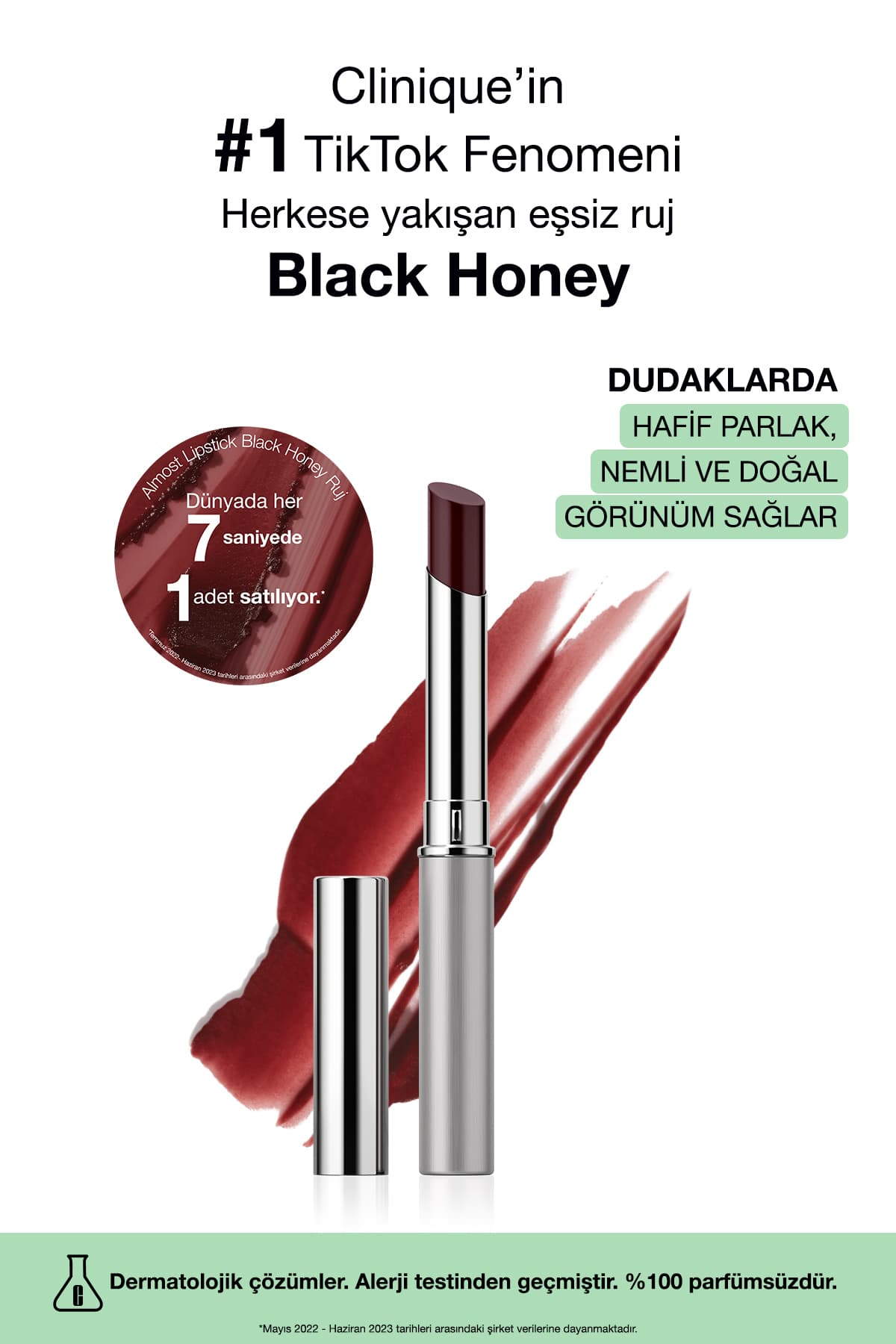 رژ لب Clinique Almost رنگ Black Honey 1.9g