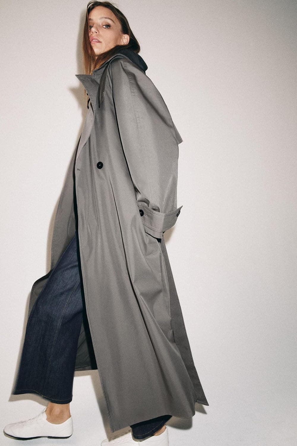 ترنچکت مردانه Zara ZW Collection کمربندی اورسایز ترنچکت مردانه Zara ZW Collection کمربندی اورسایز