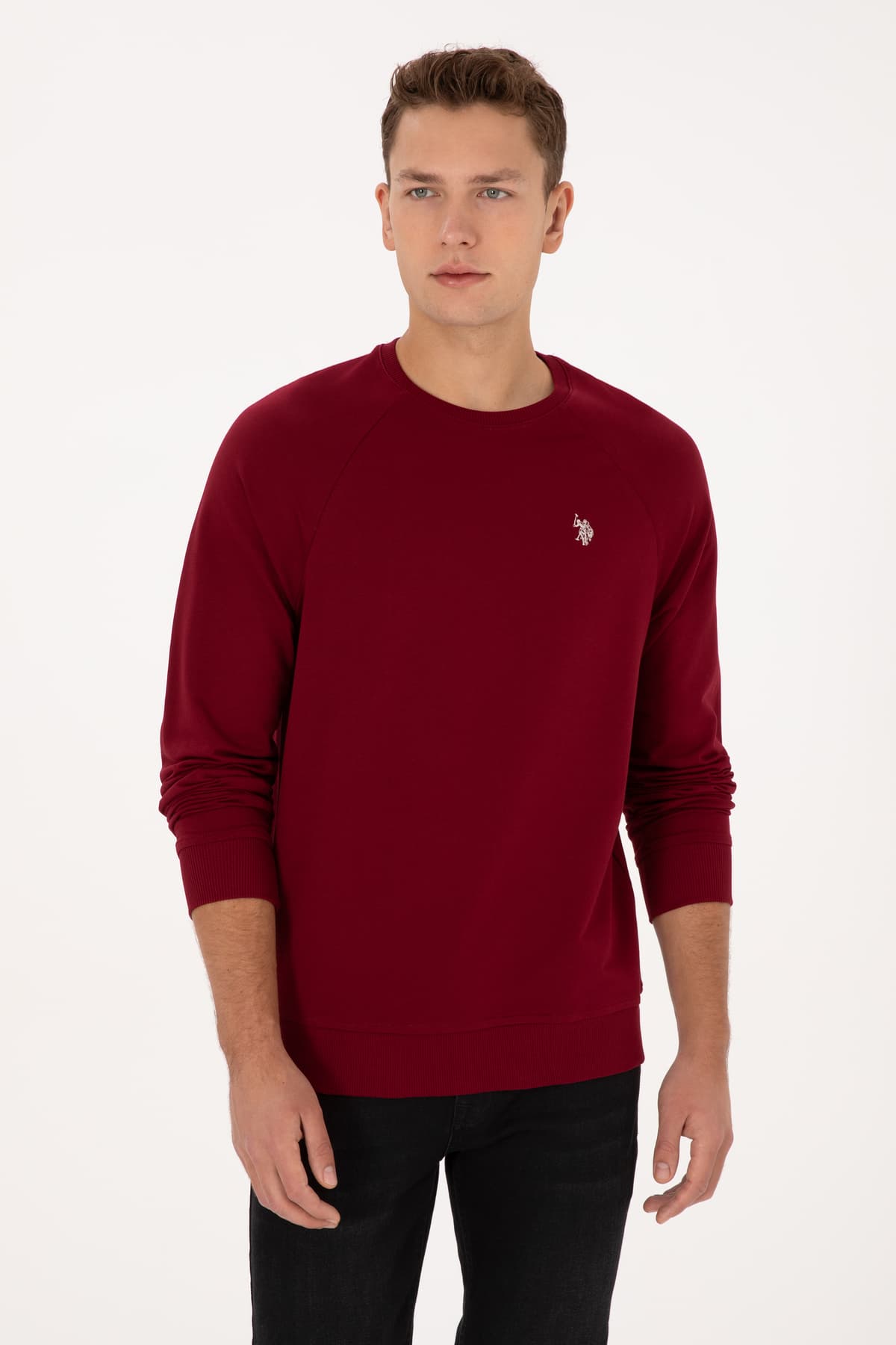 سوئیشرت مردانه U.S. Polo Assn. فیت معمولی یقه گرد زرشکی نازک مدل 50313752-VR014 سوئیشرت مردانه U.S. Polo Assn. فیت معمولی یقه گرد زرشکی نازک مدل 50313752-VR014