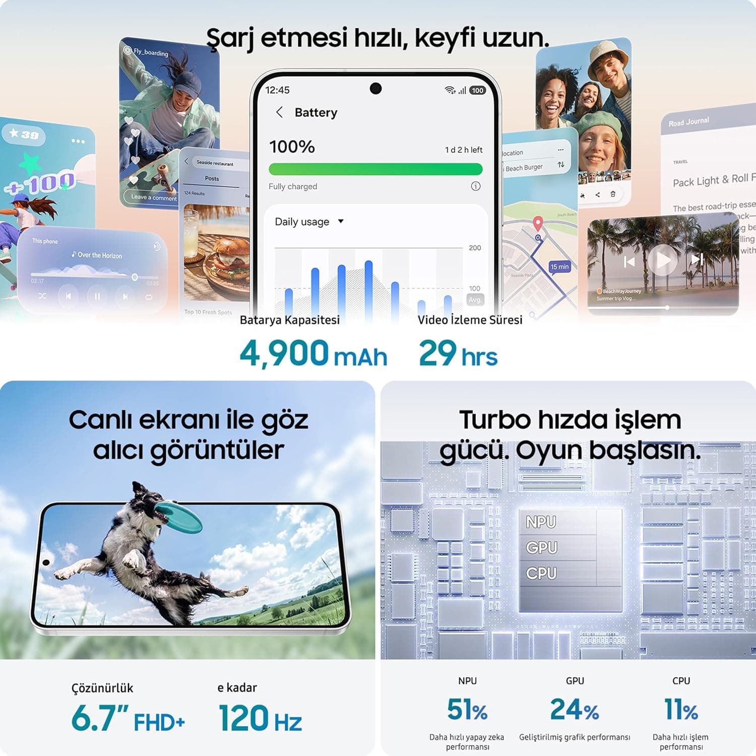 گوشی موبایل Samsung مدل Galaxy S26 FE ظرفیت 256GB رنگ توت آبی گوشی موبایل Samsung مدل Galaxy S26 FE ظرفیت 256GB رنگ توت آبی