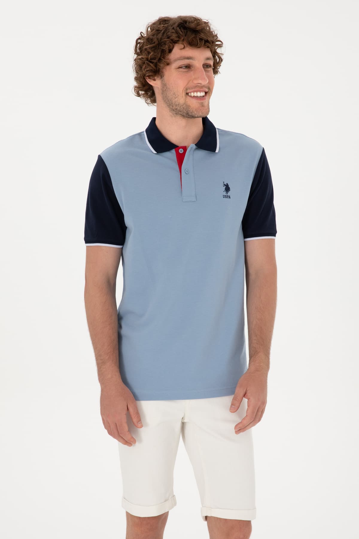 تیشرت مردانه U.S. Polo Assn. فیت معمولی یقه پولو آبی مدل 50306871-VR036 تیشرت مردانه U.S. Polo Assn. فیت معمولی یقه پولو آبی مدل 50306871-VR036
