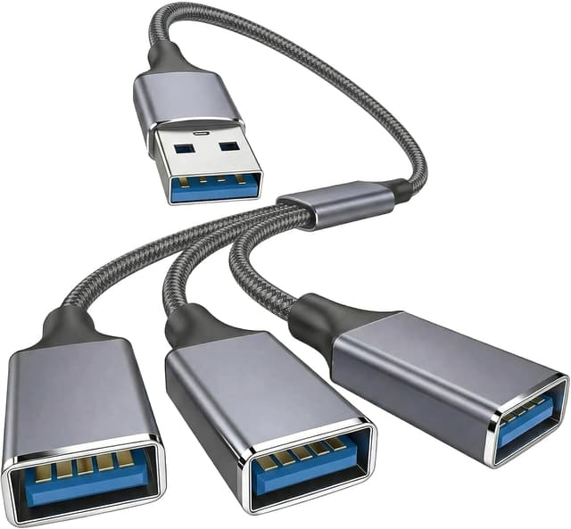 کابل USB2.0 سهبهیک Leloco شارژ و انتقال OTG خاکستری تیره کابل USB2.0 سهبهیک Leloco شارژ و انتقال OTG خاکستری تیره