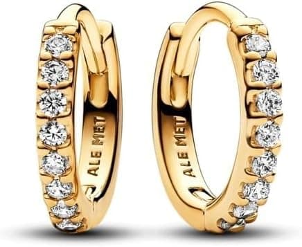 جواهرات زنانه Pandora روکش طلای 14k آلیاژ فلزی کیوبیک زیرکونیا شفاف مدل 263015C01 جواهرات زنانه Pandora روکش طلای 14k آلیاژ فلزی کیوبیک زیرکونیا شفاف مدل 263015C01