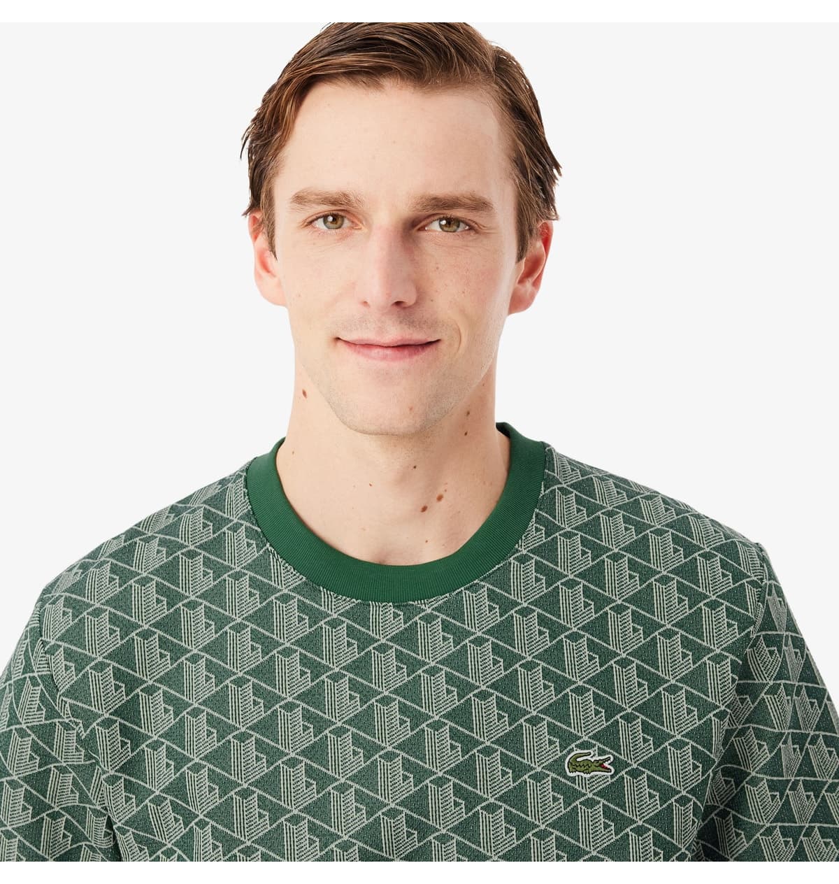تیشرت مردانه Lacoste یقه گرد فیت کلاسیک مونوگرام سبز تیره تیشرت مردانه Lacoste یقه گرد فیت کلاسیک مونوگرام سبز تیره