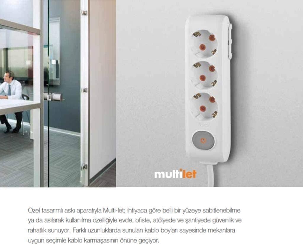 چندراهی برق چهارخانه Viko Multi-Let ارتدار ضد برقگرفتگی کابلی 1 Mt چندراهی برق چهارخانه Viko Multi-Let ارتدار ضد برقگرفتگی کابلی 1 Mt