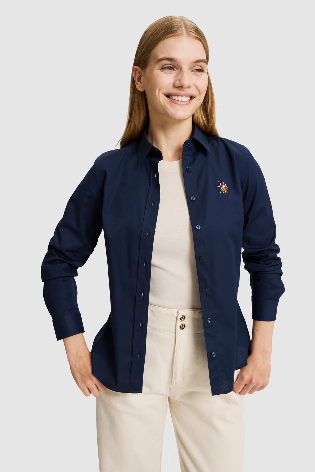 پیراهن زنانه U.S. Polo Assn. سرمهای آستین بلند Basic مدل 50329503-VR033 پیراهن زنانه U.S. Polo Assn. سرمهای آستین بلند Basic مدل 50329503-VR033