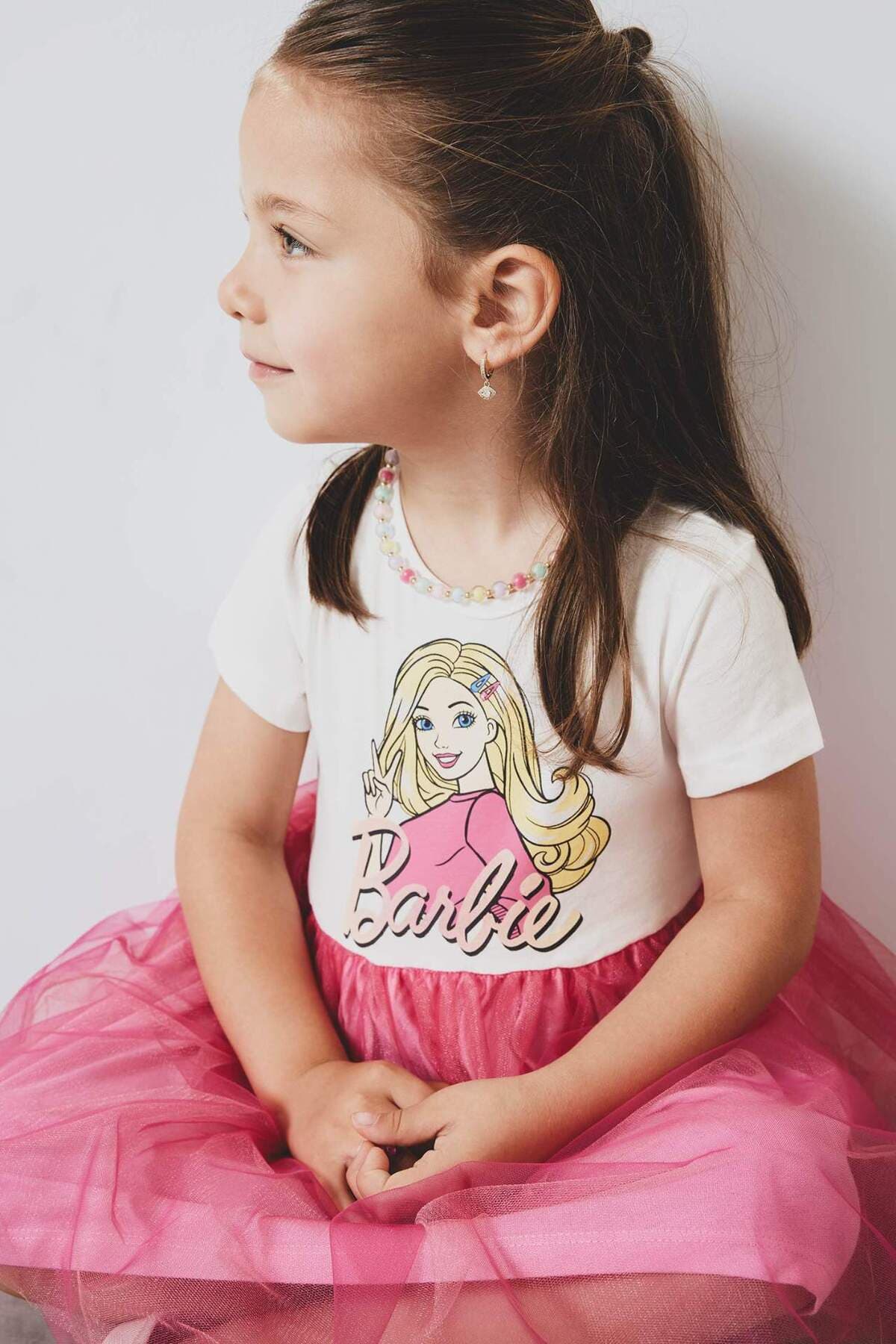 لباس تابستانی توری آستین کوتاه دختر نوزاد Defacto Barbie مدل F0529A525SM لباس تابستانی توری آستین کوتاه دختر نوزاد Defacto Barbie مدل F0529A525SM