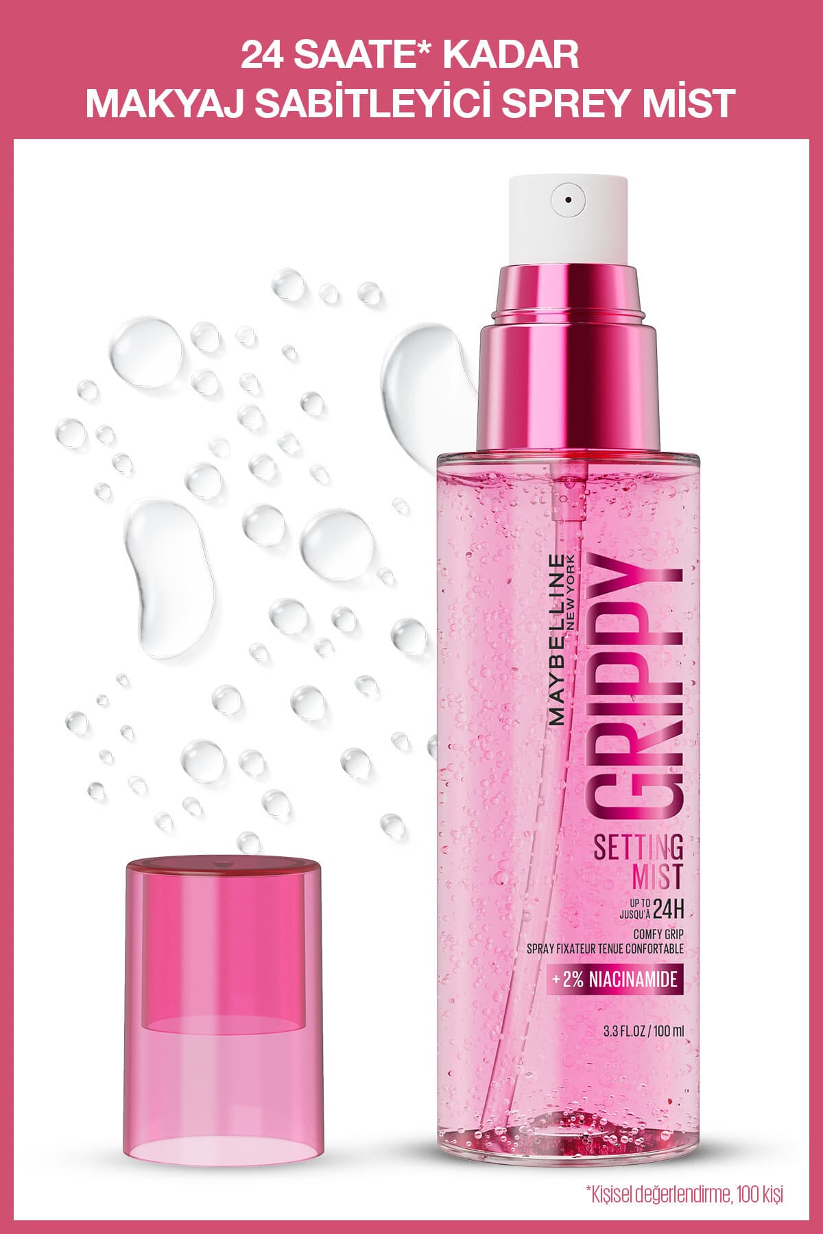 اسپری فیکسکننده آرایش Maybelline New York مدل Grippy با ماندگاری 24 ساعته، فرم میست اسپری فیکسکننده آرایش Maybelline New York مدل Grippy با ماندگاری 24 ساعته، فرم میست