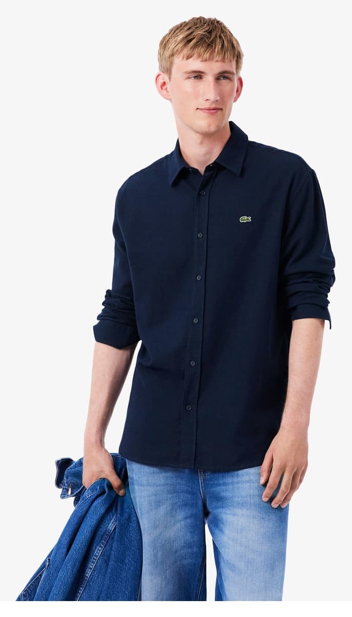 پیراهن مردانه Lacoste فیت معمولی سرمهای پیراهن مردانه Lacoste فیت معمولی سرمهای
