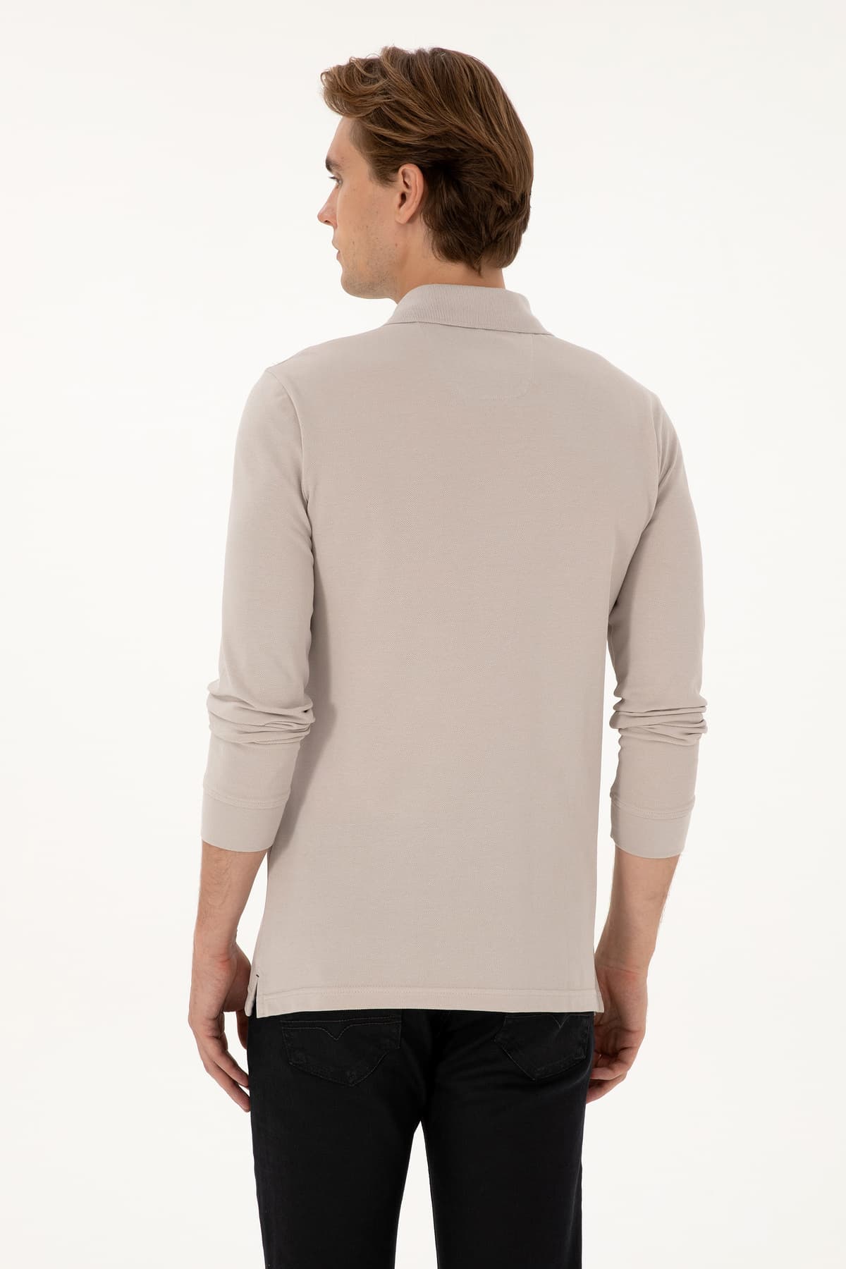 سوئیشرت مردانه U.S. Polo Assn. فیت معمولی یقه پولو رنگ سنگی بیسیک مدل 50307757-VR049 سوئیشرت مردانه U.S. Polo Assn. فیت معمولی یقه پولو رنگ سنگی بیسیک مدل 50307757-VR049