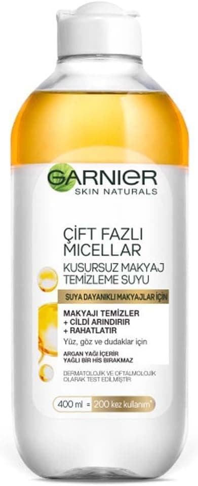 آب میسلار پاککننده آرایش دو فاز Garnier Skin Naturals 400 ml آب میسلار پاککننده آرایش دو فاز Garnier Skin Naturals 400 ml