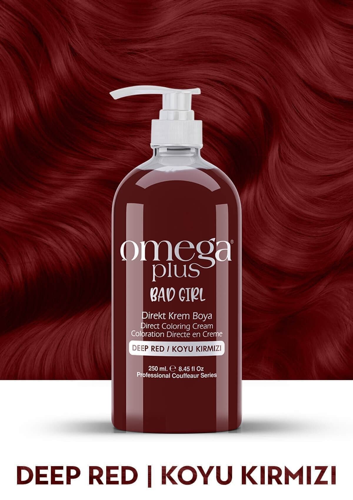 رنگ موی موقت بدون آمونیاک Omega Plus Bad Girl قرمز تیره 250 ml رنگ موی موقت بدون آمونیاک Omega Plus Bad Girl قرمز تیره 250 ml