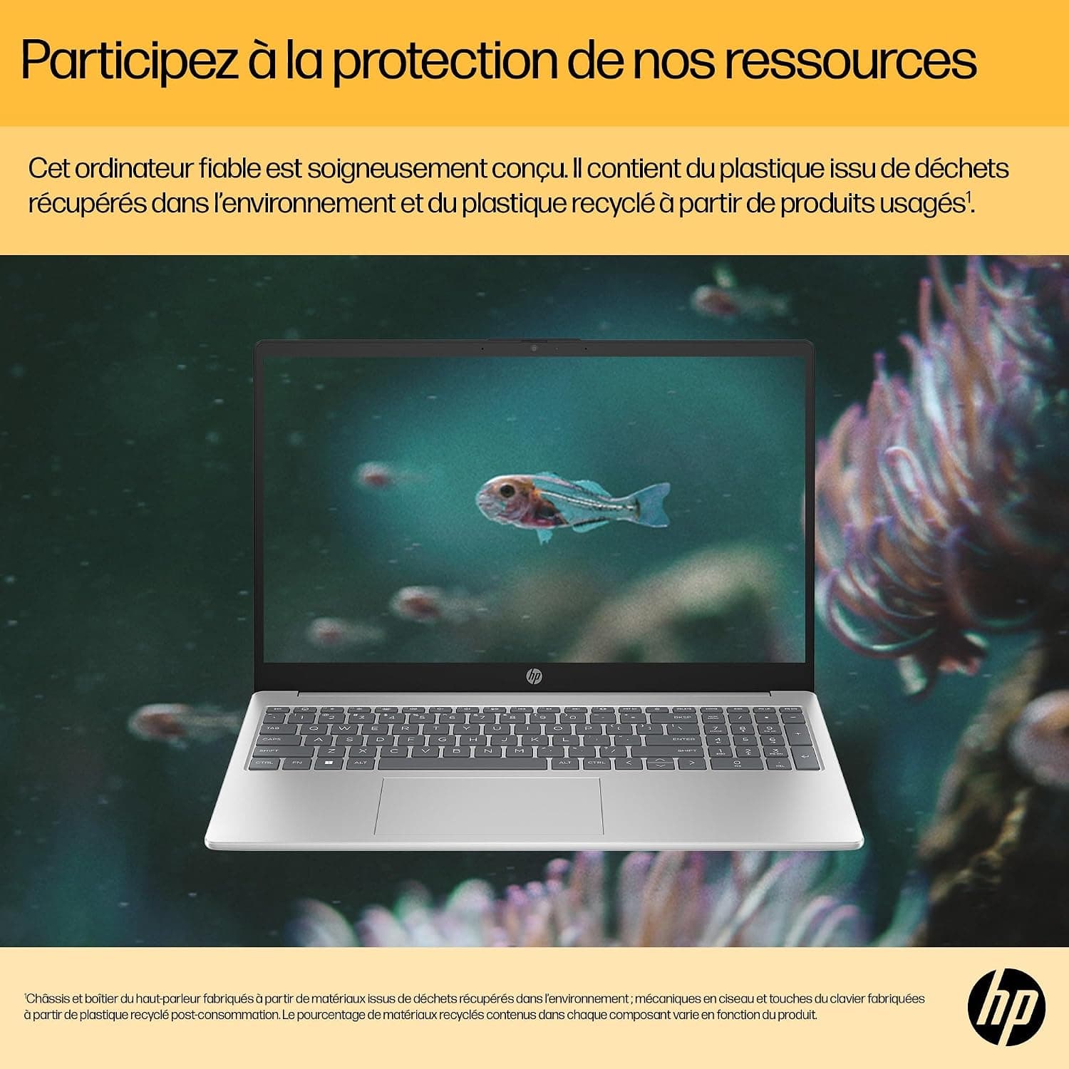 لپتاپ HP مدل 15-fc0005sf، 15.6 اینچ FHD، نقرهای لپتاپ HP مدل 15-fc0005sf، 15.6 اینچ FHD، نقرهای