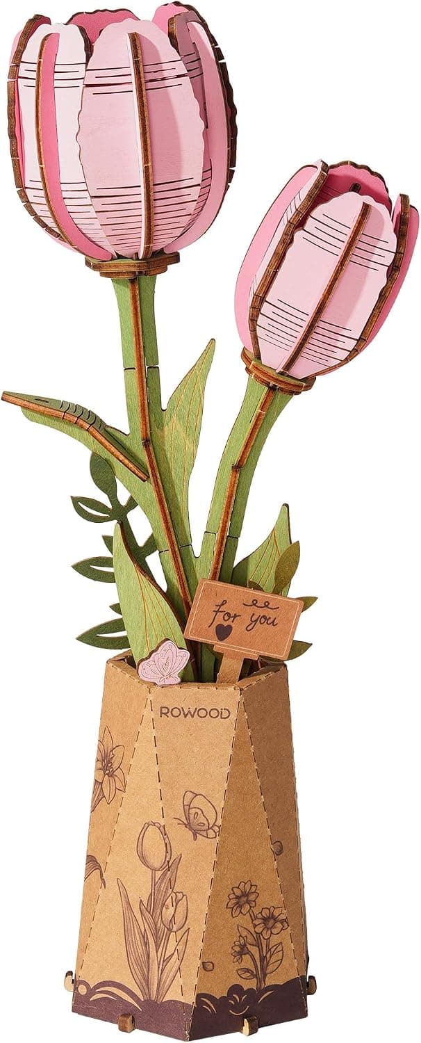 کیت ساخت گل مصنوعی چوبی بزرگسالان rowood طرح سوسن صورتی کیت ساخت گل مصنوعی چوبی بزرگسالان rowood طرح سوسن صورتی