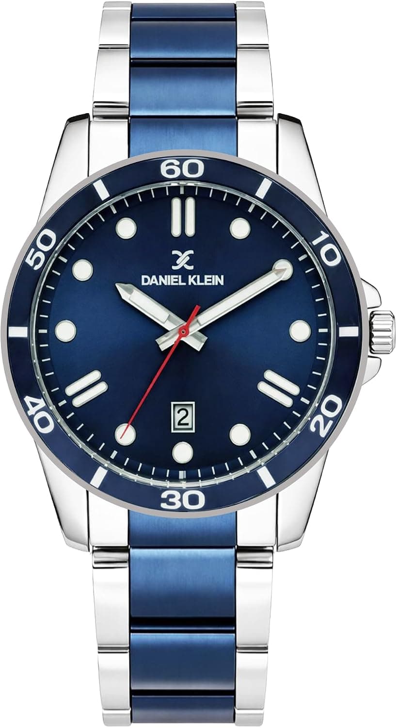 ساعت مچی پسرانه Daniel Klein آنالوگ صفحه آبی بند فلزی دو رنگ نقرهای-آبی ضدآب مدل DK11752-2 ساعت مچی پسرانه Daniel Klein آنالوگ صفحه آبی بند فلزی دو رنگ نقرهای-آبی ضدآب مدل DK11752-2