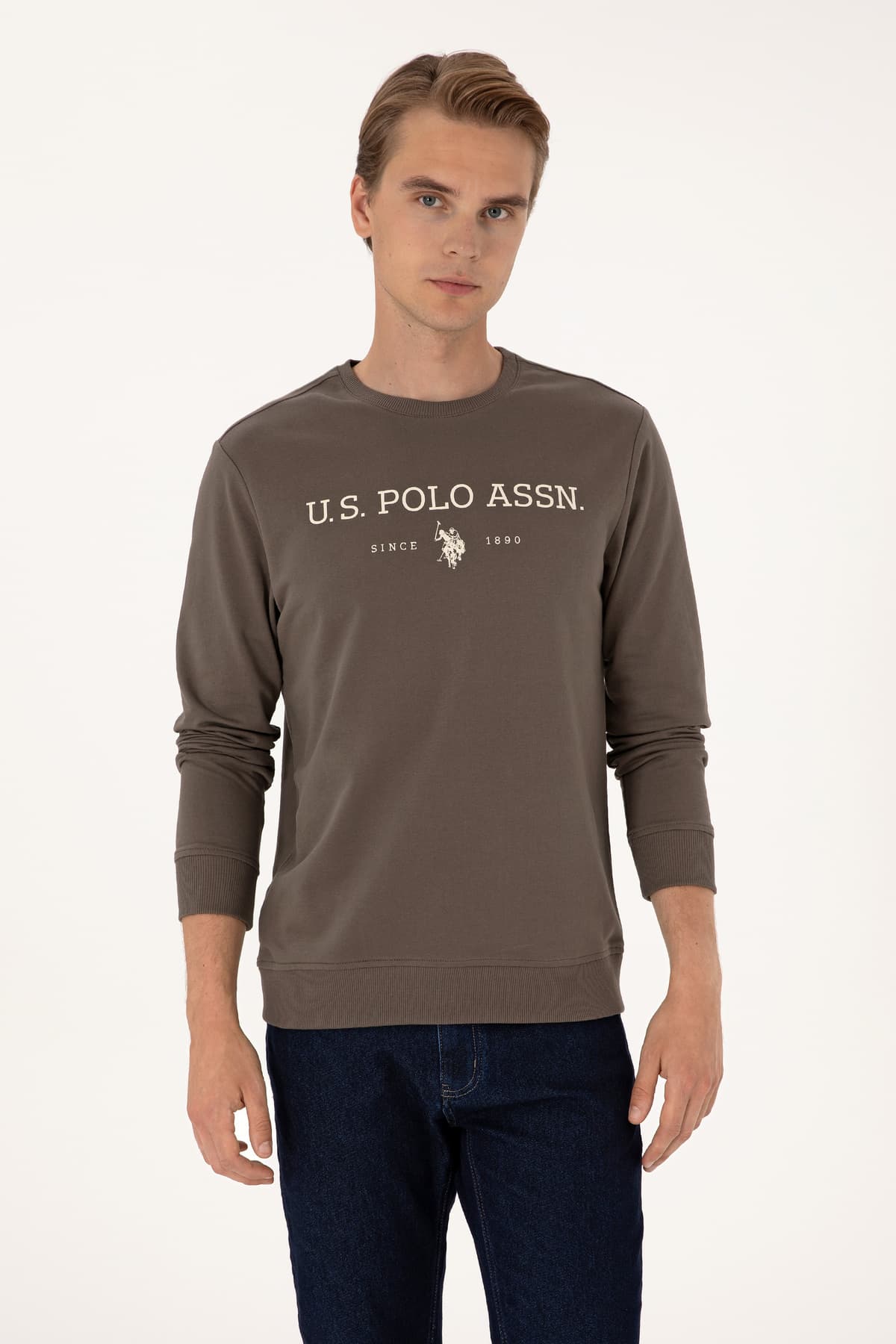 سوئیشرت مردانه U.S. Polo Assn. فیت معمولی یقه گرد ویزون نازک بیسیک مدل 50313743-VR052 سوئیشرت مردانه U.S. Polo Assn. فیت معمولی یقه گرد ویزون نازک بیسیک مدل 50313743-VR052
