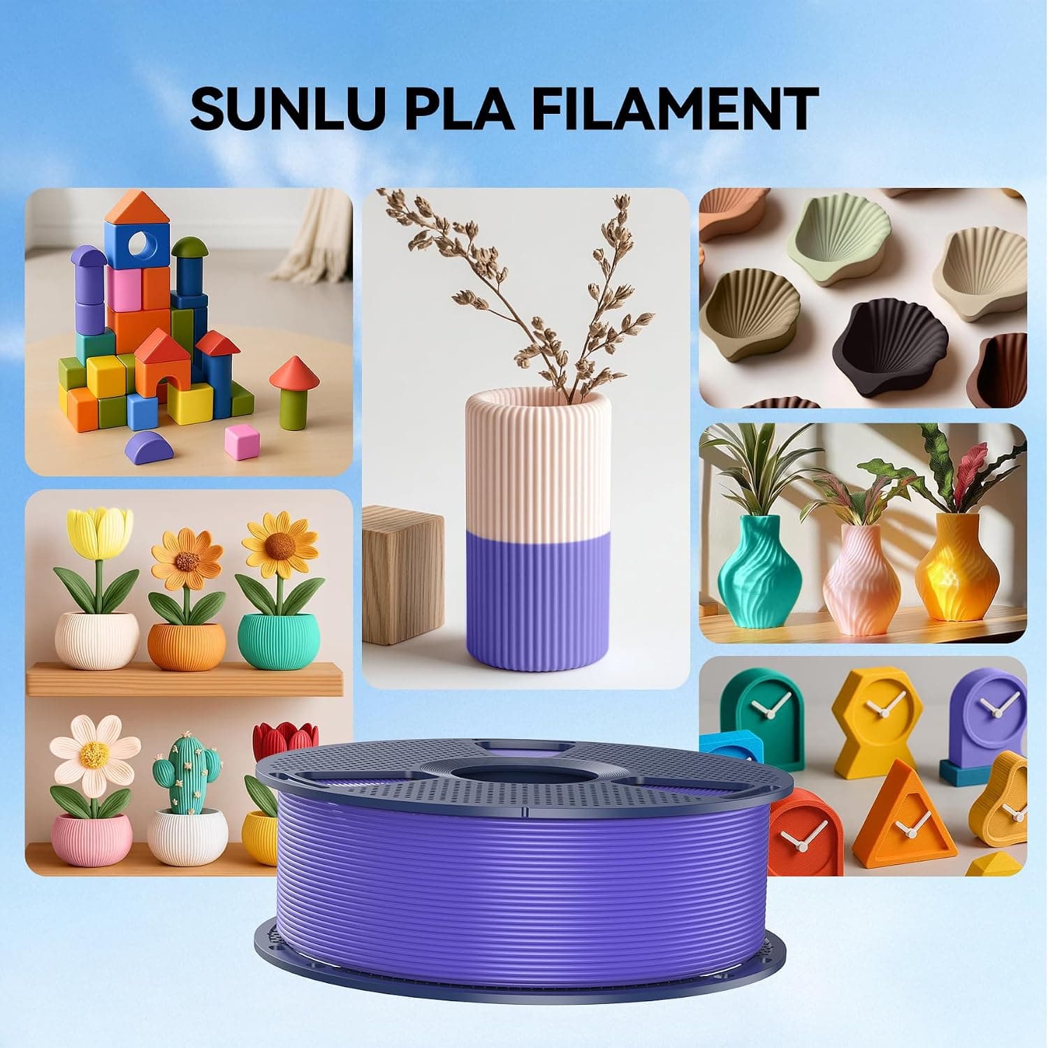 فیلامنت پرینتر سه بعدی SUNLU از نوع PLA چوبی قطر 1.75mm وزن 1kg فیلامنت پرینتر سه بعدی SUNLU از نوع PLA چوبی قطر 1.75mm وزن 1kg