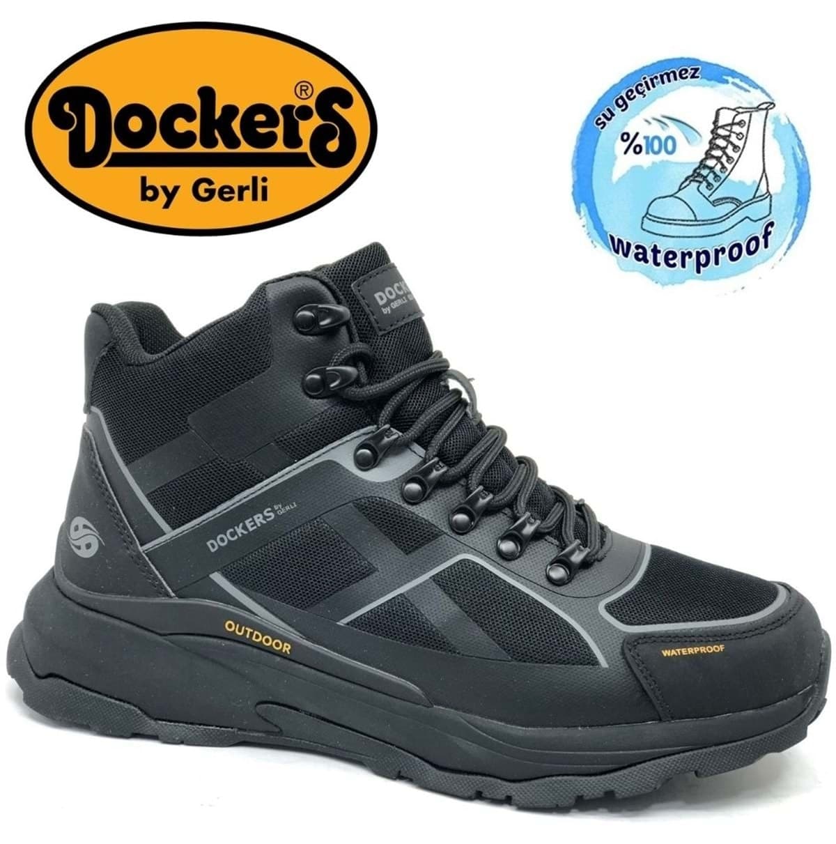 بوت مردانه Dockers فضای باز ضدآب مشکی مدل 237518 بوت مردانه Dockers فضای باز ضدآب مشکی مدل 237518