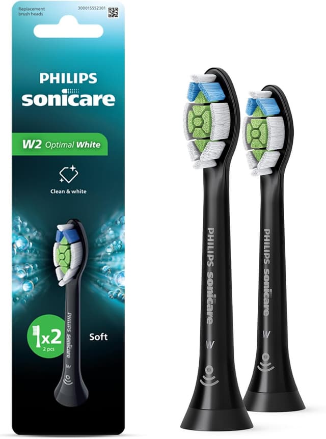 سری یدک مسواک PHILIPS Optimal White مشکی 2PK مدل HX6062/91 سری یدک مسواک PHILIPS Optimal White مشکی 2PK مدل HX6062/91