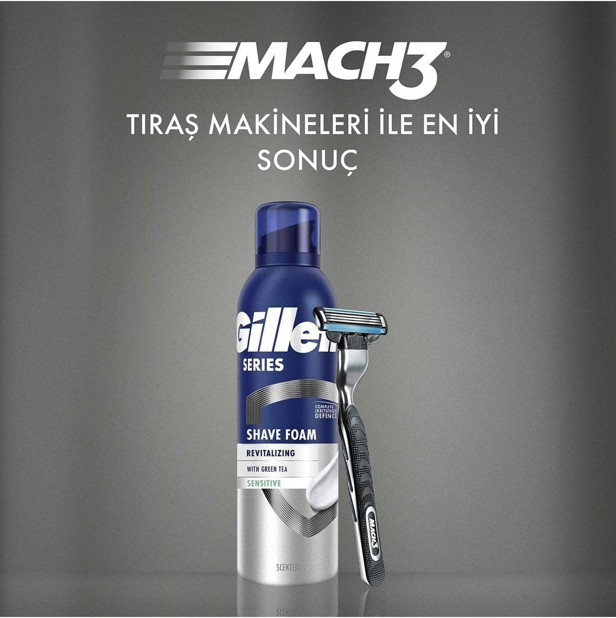 فوم اصلاح Gillette Series با چای سبز تازهکننده 200ml فوم اصلاح Gillette Series با چای سبز تازهکننده 200ml