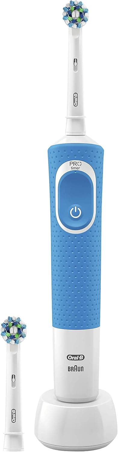 مسواک برقی Oral-B با ۱ دسته و ۲ سری متقاطع، ۱ حالت، تمیزکنندگی 2D، دوشاخه UK، آبی و سفید مسواک برقی Oral-B با ۱ دسته و ۲ سری متقاطع، ۱ حالت، تمیزکنندگی 2D، دوشاخه UK، آبی و سفید