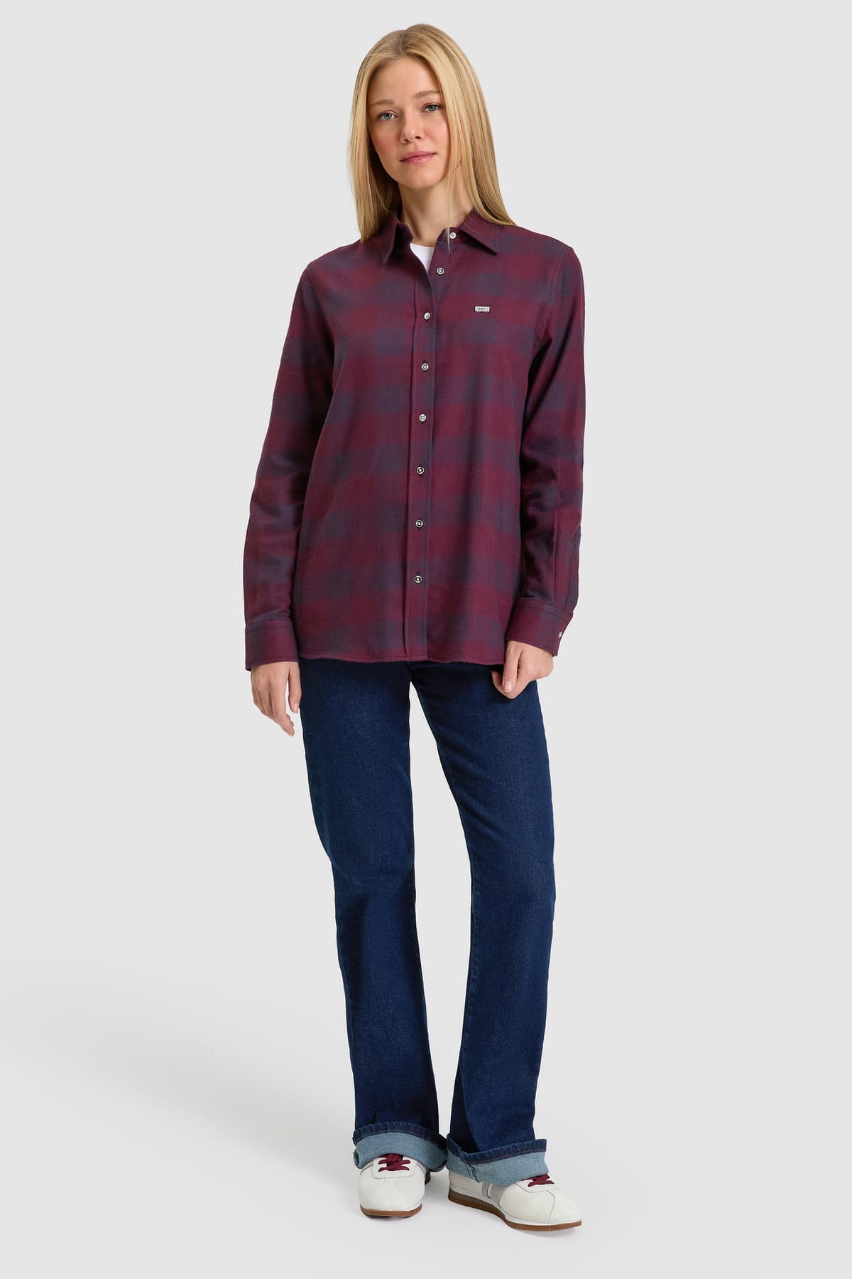 پیراهن زنانه U.S. Polo Assn. عنابی آستین بلند مدل 50331866-VR180 پیراهن زنانه U.S. Polo Assn. عنابی آستین بلند مدل 50331866-VR180