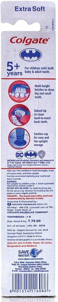 مسواک کودک Colgate طرح Batman مسواک کودک Colgate طرح Batman