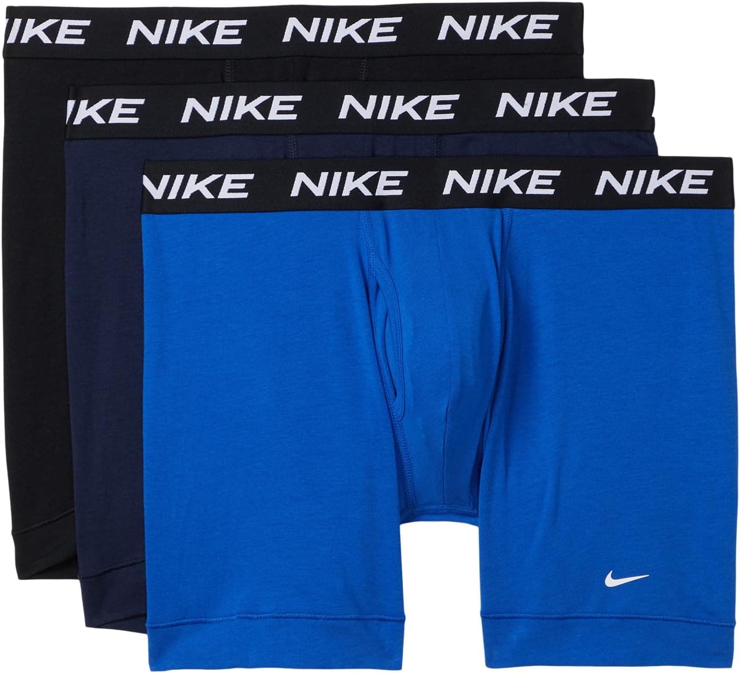 باکسر برییف مردانه Nike نخی کشسان با فلای بسته 3 عددی باکسر برییف مردانه Nike نخی کشسان با فلای بسته 3 عددی