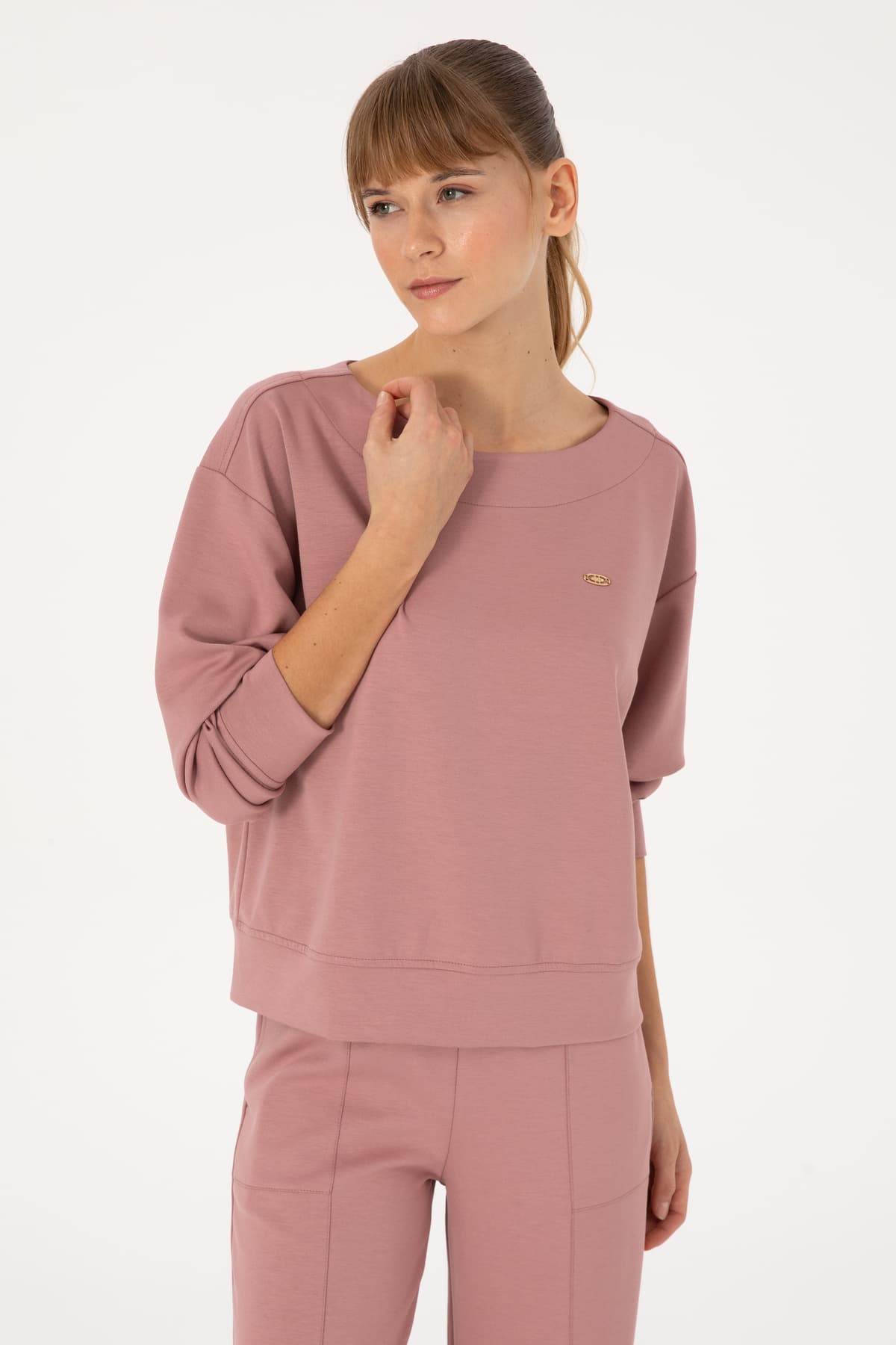 سوئیشرت زنانه U.S. Polo Assn. رنگ گلخشکی یقه گرد مدل 50314210-VR221 سوئیشرت زنانه U.S. Polo Assn. رنگ گلخشکی یقه گرد مدل 50314210-VR221