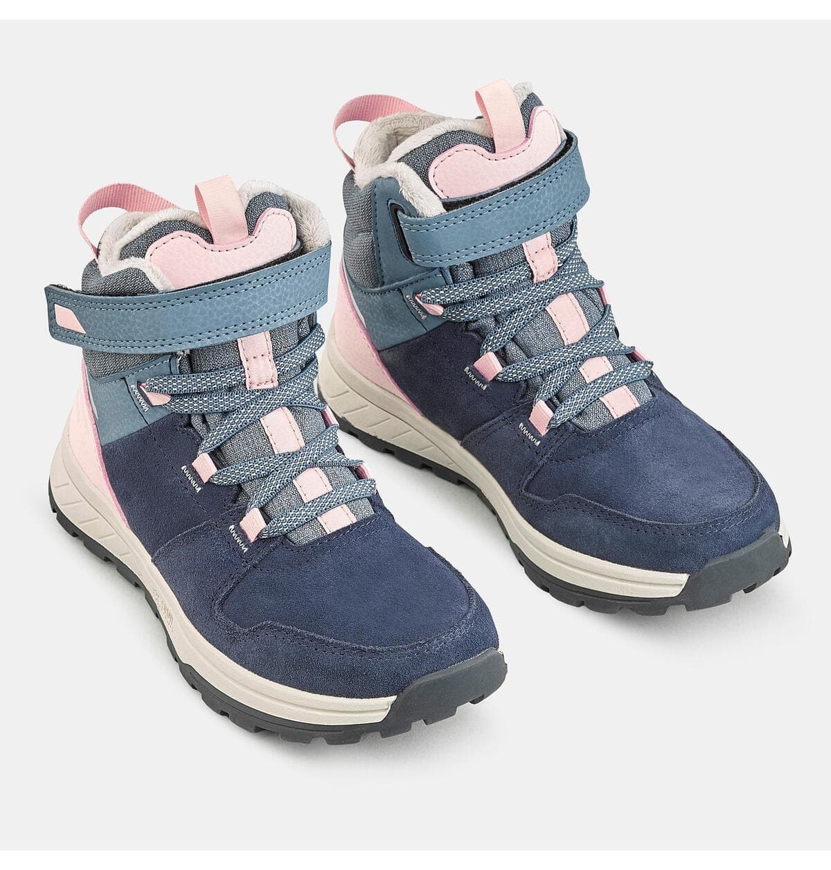 بوت برفی بچگانه Decathlon Quechua ضدآب با بند چسبی صورتی/آبی مدل SH500 بوت برفی بچگانه Decathlon Quechua ضدآب با بند چسبی صورتی/آبی مدل SH500