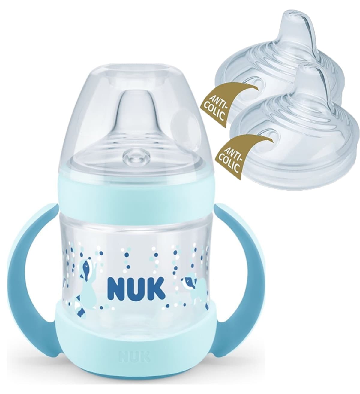 لیوان آموزشی Nuk Nature Sense نشانگر دما PP 150ml +2 عدد یدکی آبی لیوان آموزشی Nuk Nature Sense نشانگر دما PP 150ml +2 عدد یدکی آبی