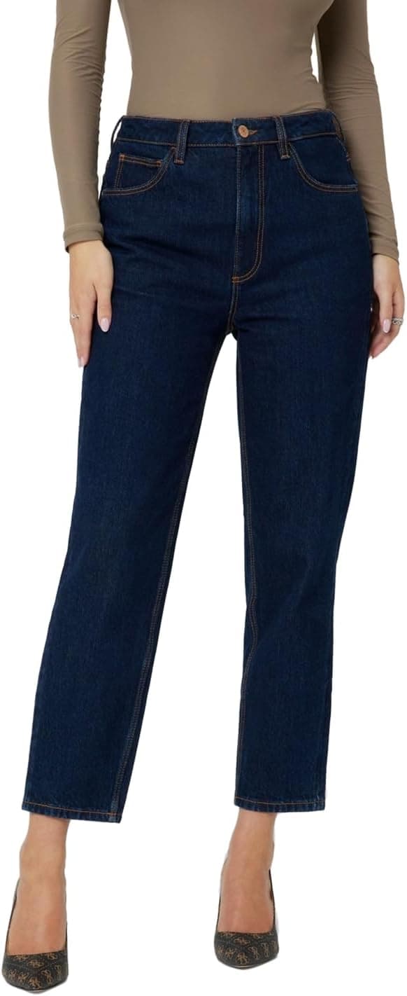 شلوار جین زنانه GUESS فیت ریلکس Mom سرمهای مدل W2YA21D4NH4 25/29 شلوار جین زنانه GUESS فیت ریلکس Mom سرمهای مدل W2YA21D4NH4 25/29