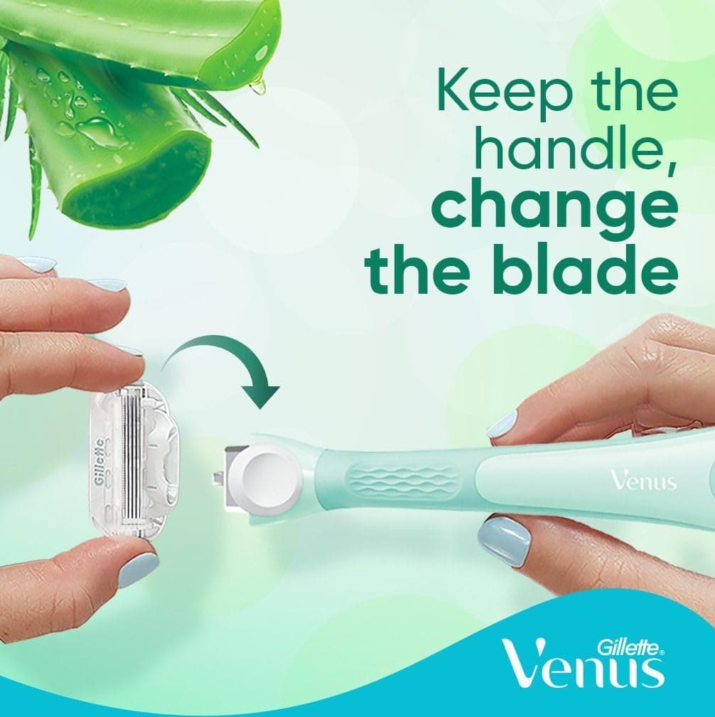 ریشتراش زنانه Gillette Venus Extra Smooth Sensitive با 1 دسته و 2 یدک تیغ ریشتراش زنانه Gillette Venus Extra Smooth Sensitive با 1 دسته و 2 یدک تیغ