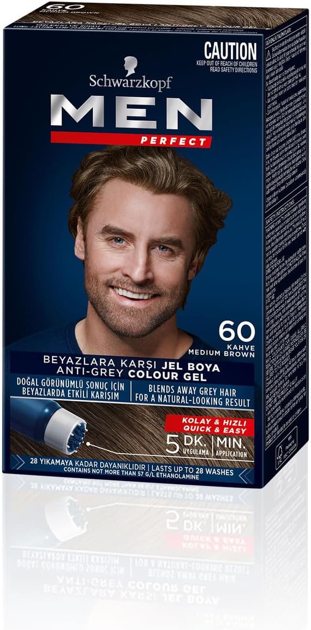 رنگ مو مردانه Schwarzkopf Men Perfect قهوهای 60 80ml رنگ مو مردانه Schwarzkopf Men Perfect قهوهای 60 80ml