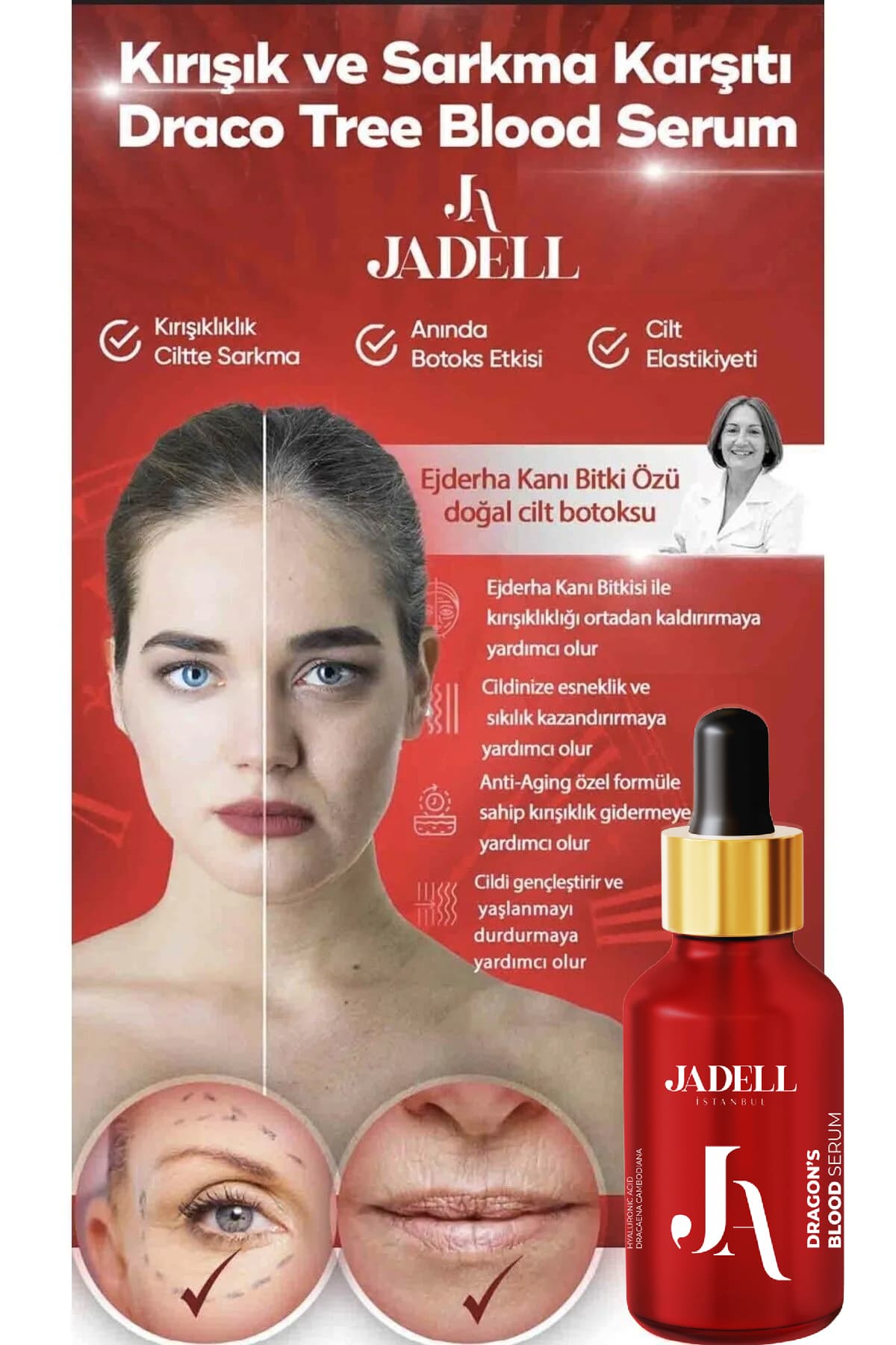 سرم صورت JADELL با اثر بوتاکس Dragon's حجم 30 ml سرم صورت JADELL با اثر بوتاکس Dragon's حجم 30 ml