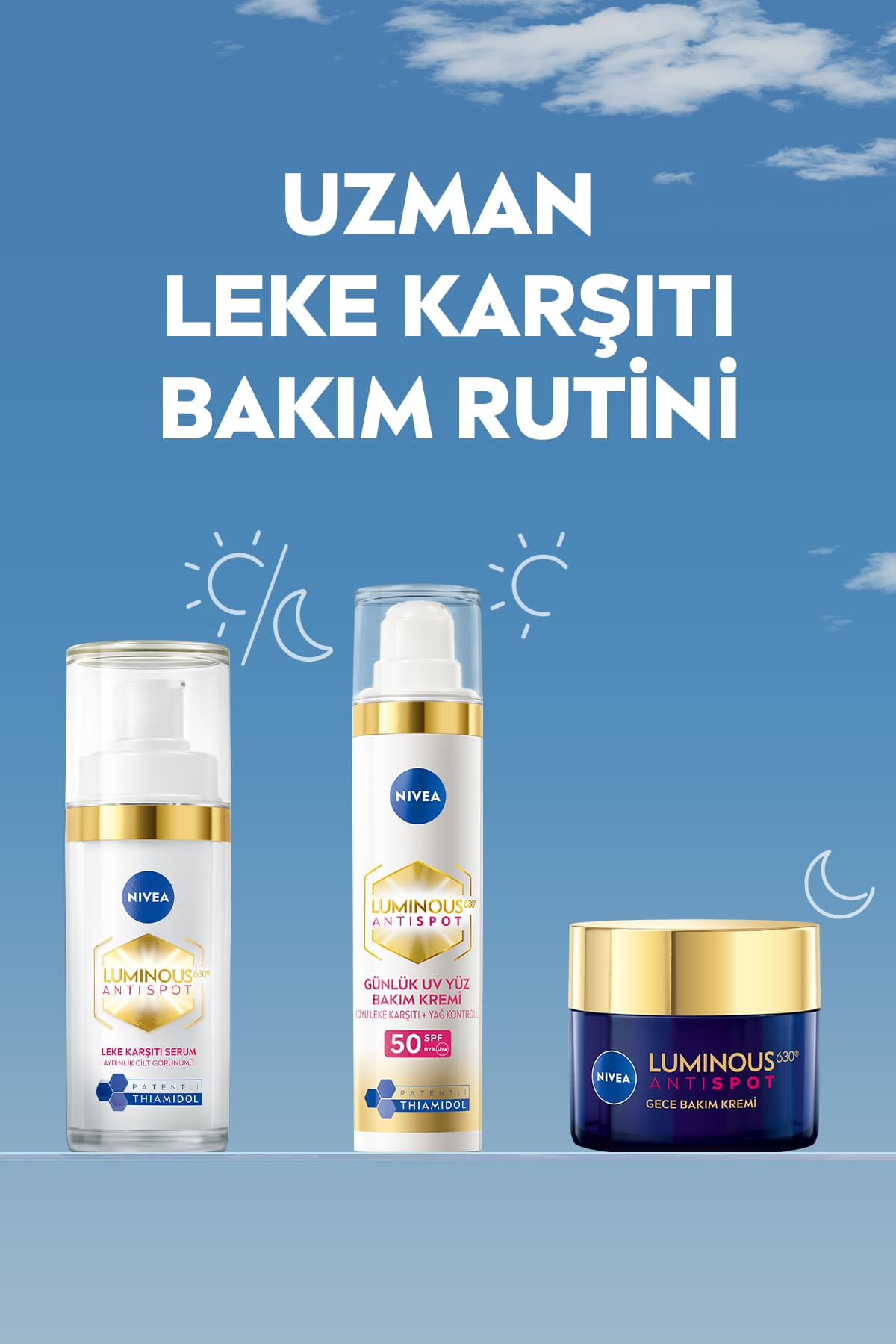سرم صورت 30ml و کرم شب صورت 50ml NIVEA Luminous630 ضد لک برای پوستهای لکدار سرم صورت 30ml و کرم شب صورت 50ml NIVEA Luminous630 ضد لک برای پوستهای لکدار