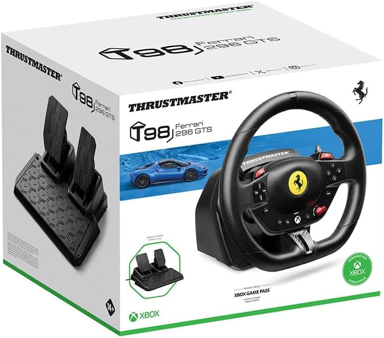 فرمان مسابقهای Thrustmaster مدل T98 Ferrari 296 GTS برای Xbox و PC فرمان مسابقهای Thrustmaster مدل T98 Ferrari 296 GTS برای Xbox و PC