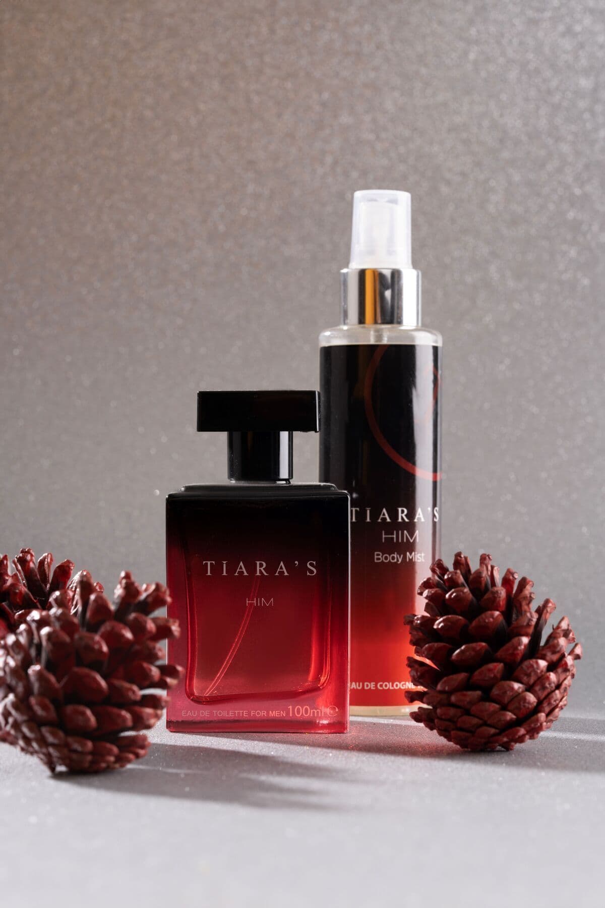 ادوتویلت مردانه Tiaras 100 ml همراه با بادی میست Him 150 ml ادوتویلت مردانه Tiaras 100 ml همراه با بادی میست Him 150 ml