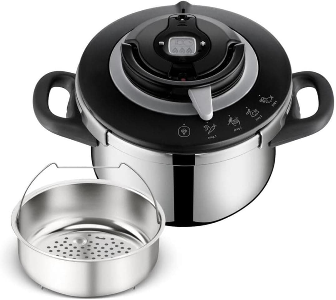 قابلمه زودپز Tefal 6 لیتری Clipso Minut Easy مدل 1510001237 قابلمه زودپز Tefal 6 لیتری Clipso Minut Easy مدل 1510001237