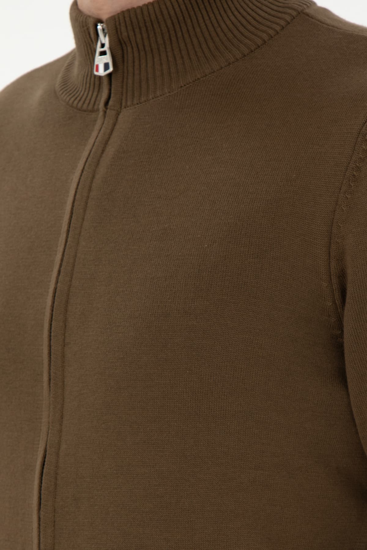 کاردیگان بافت مردانه U.S. Polo Assn. خاکی بیسیک مدل 50298268-VR027 کاردیگان بافت مردانه U.S. Polo Assn. خاکی بیسیک مدل 50298268-VR027