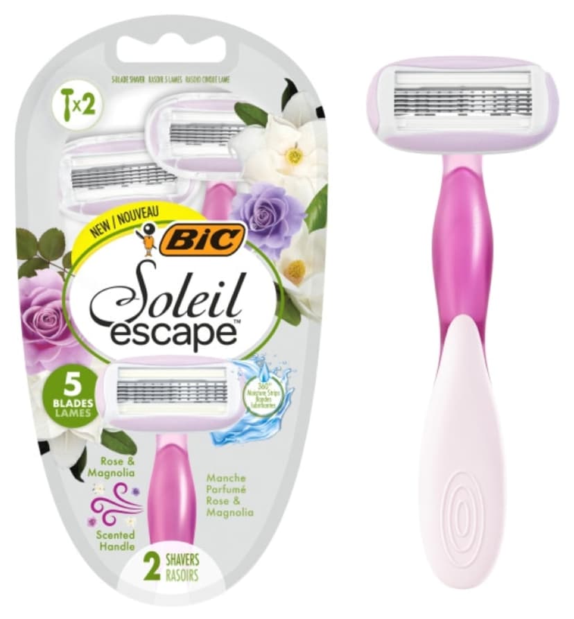 تیغ اصلاح زنانه Bic 5 تیغه Soleil Escape بسته 2 عددی تیغ اصلاح زنانه Bic 5 تیغه Soleil Escape بسته 2 عددی