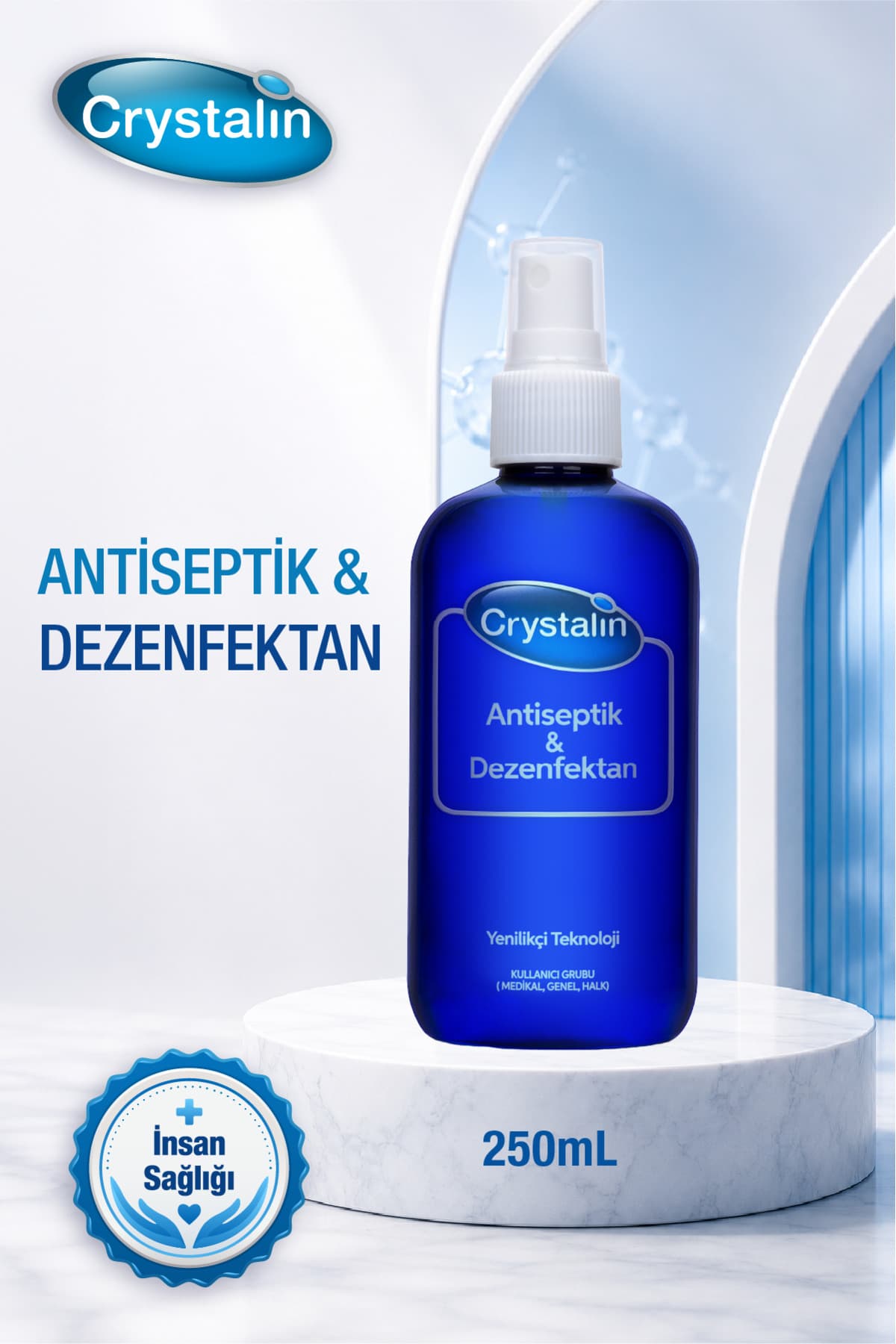 ضدعفونیکننده و گندزدا Crystalin 250 ml ضدعفونیکننده و گندزدا Crystalin 250 ml
