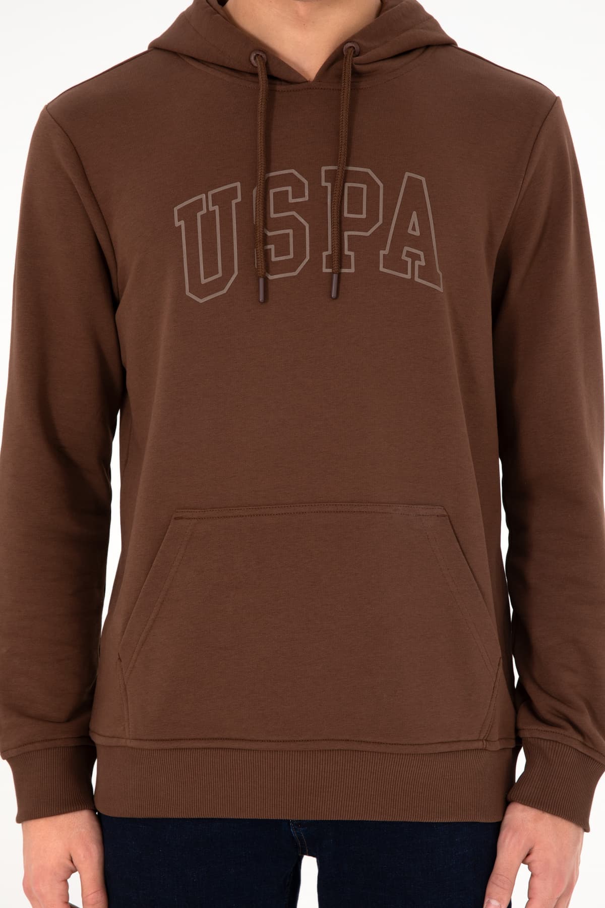 سویشرت کلاهدار مردانه U.S. Polo Assn. فیت معمولی قهوهای مدل 50295175-VR029 سویشرت کلاهدار مردانه U.S. Polo Assn. فیت معمولی قهوهای مدل 50295175-VR029